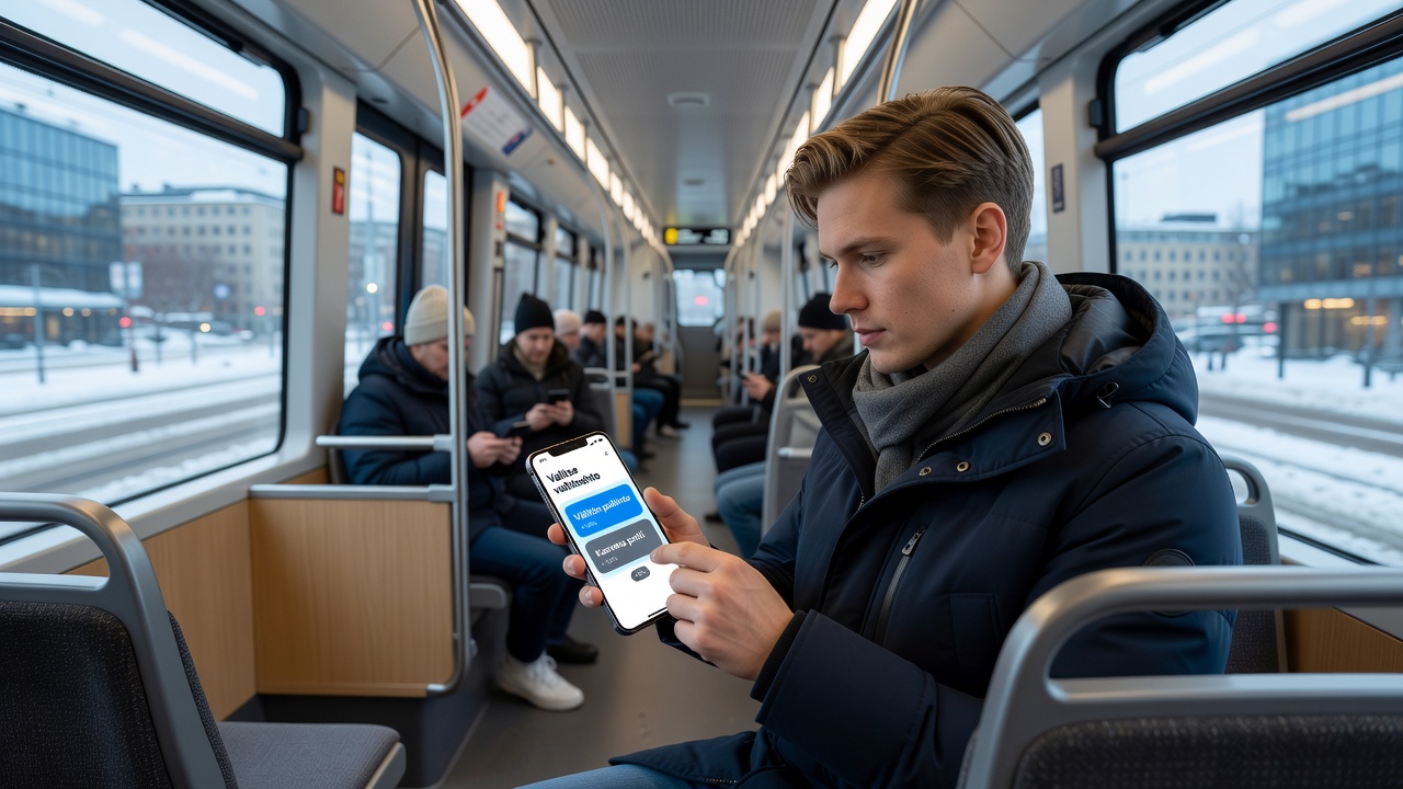 Close-up of mobile interface showing payment selection screen for progressive prize games used by Finnish players